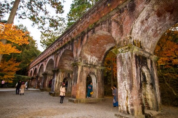 Nanzenji aqueduct in autumn