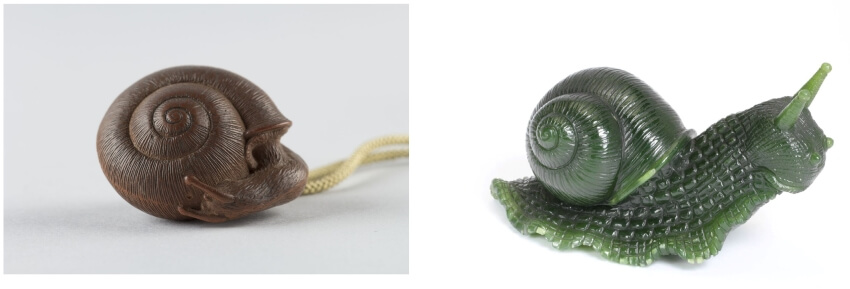 netsuke and Fabergé snails