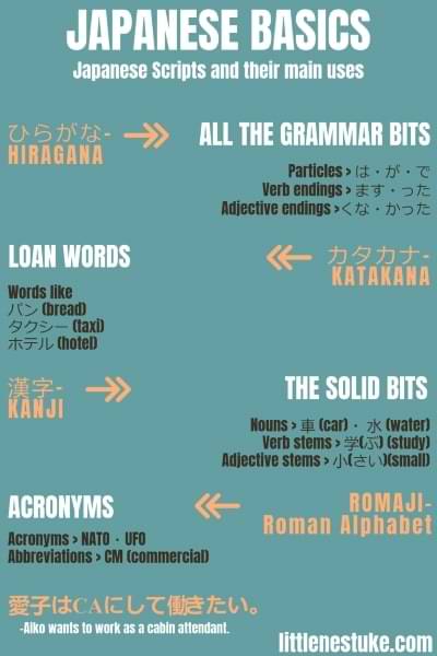 uses of Japanese scripts