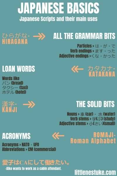 uses of Japanese scripts